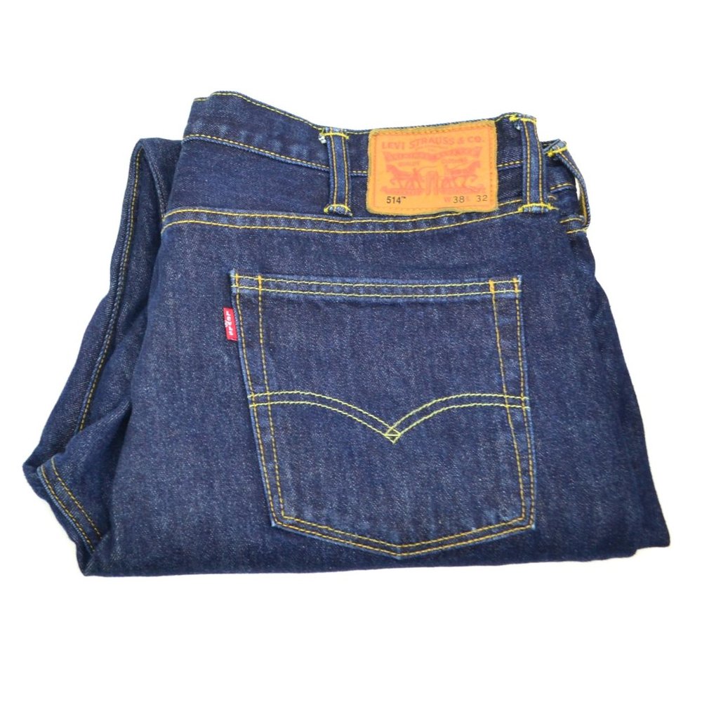 Levi's 514 Men's Size W38 L32 Blue Loose Straight Fit  Dark Wash Jeans